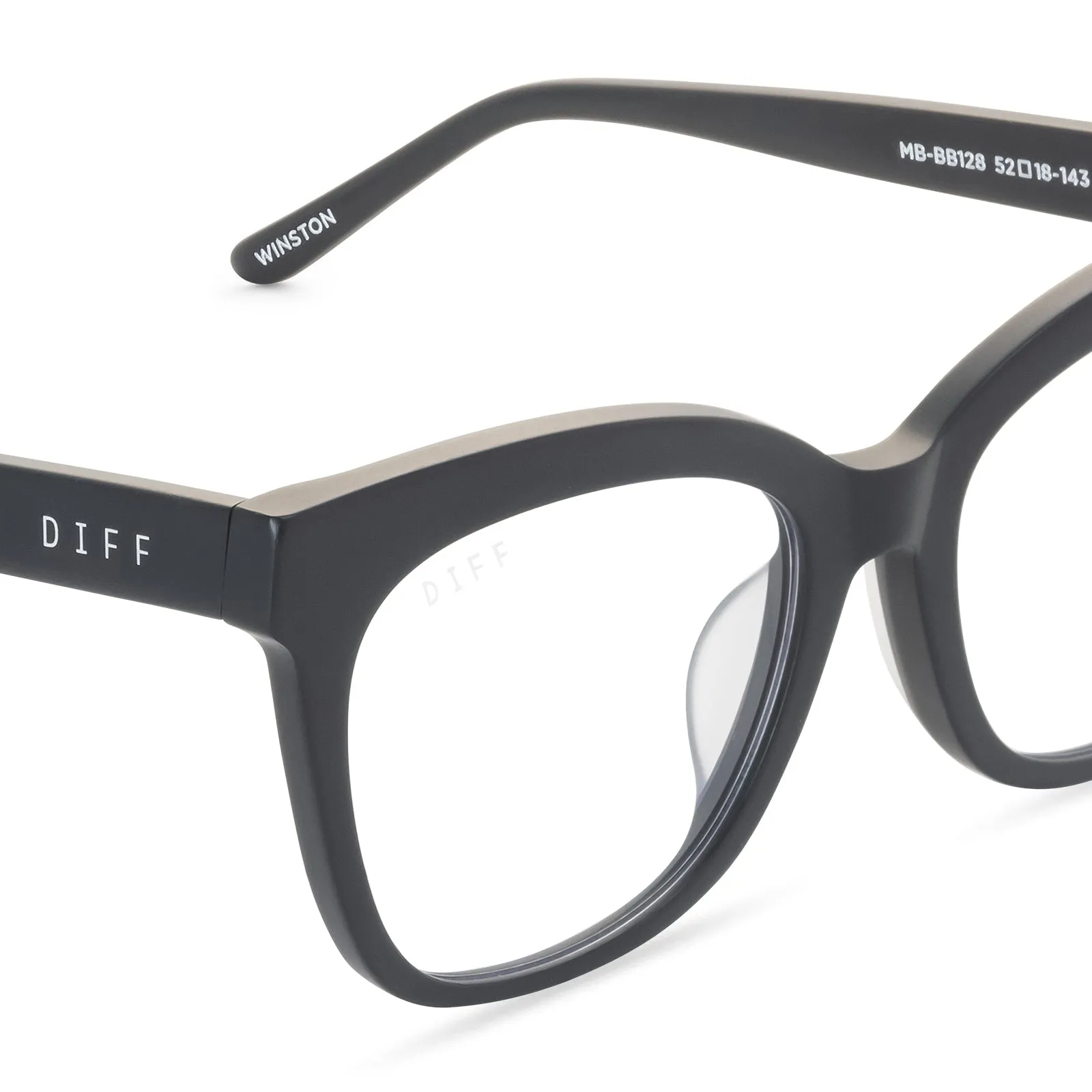 WINSTON - MATTE BLACK   PRESCRIPTION GLASSES