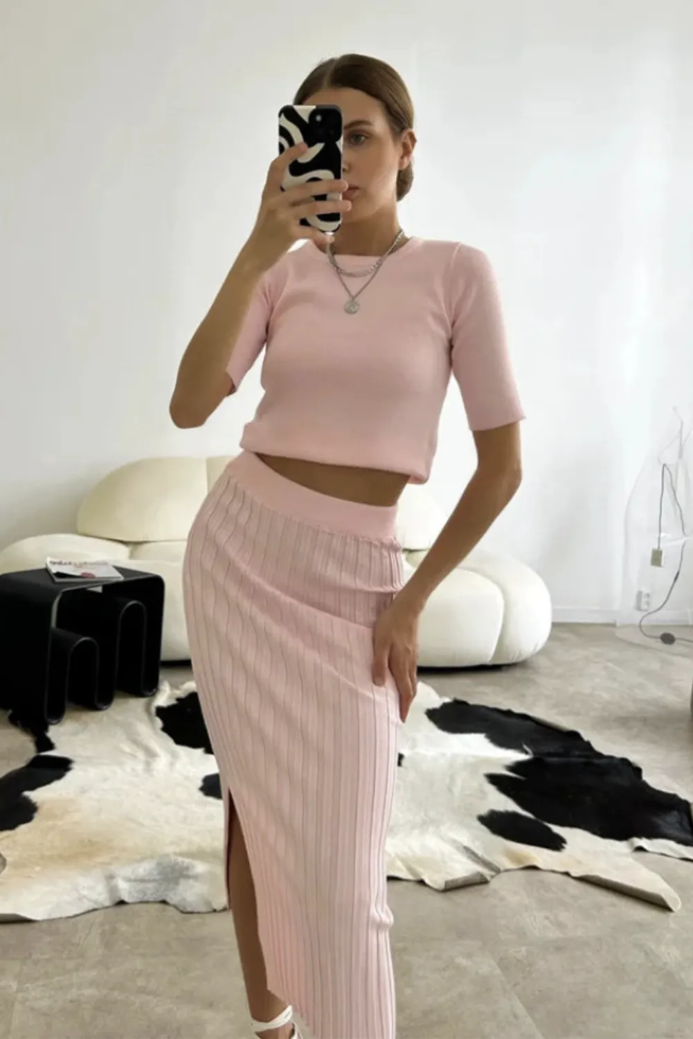 Womens Effortless Chic Knit 2 Piece Set