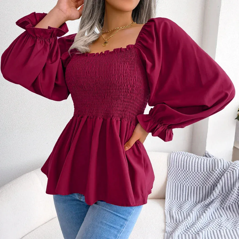 Womens Loose Fit Chiffon Blouse