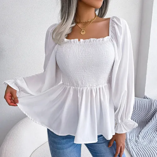 Womens Loose Fit Chiffon Blouse