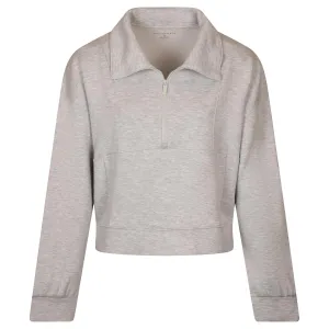 Womens Skyloft Soft Half Zip Mid Layer Heather Light Grey - 2024