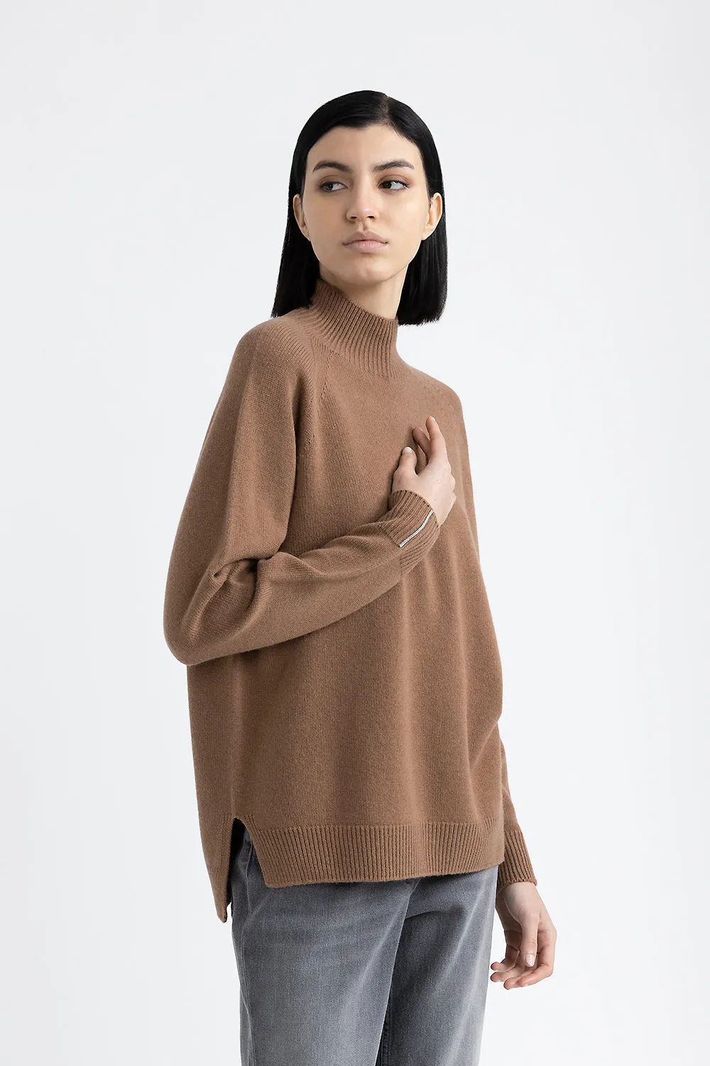 Wool, silk and cashmere sweater