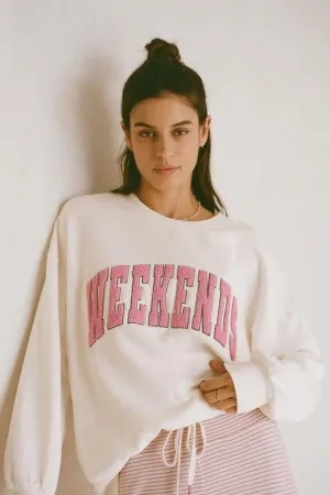 Z SUPPLY - OVERSIZED WEEKENDS SWEATSHIRT BONE